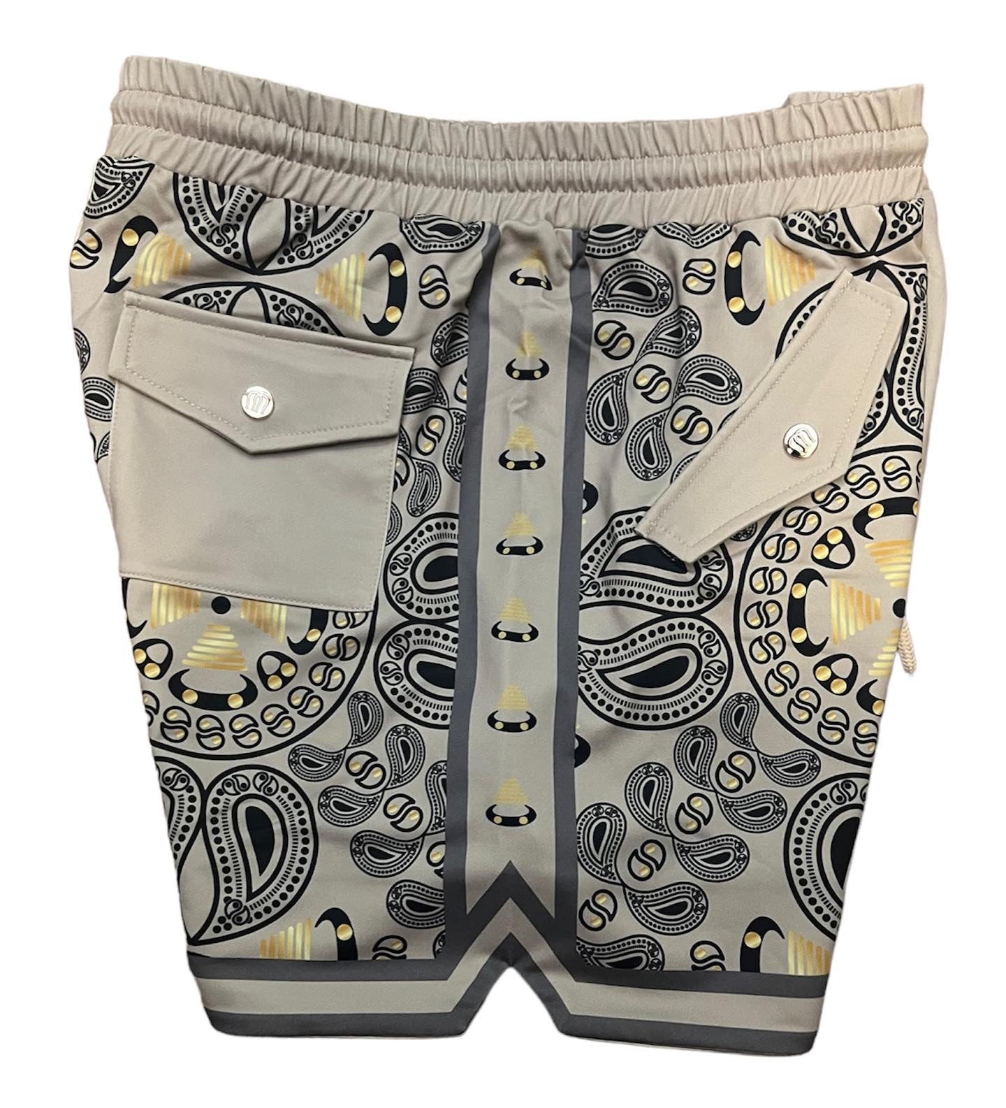 Magneche Bandana Short- Stone/Wood